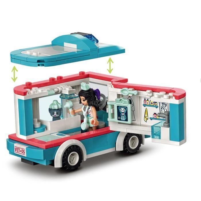 Lego® 41445 friends l’ambulance de la clinique vétérinaire set de jeu de sauvetage d'animaux avec les minidolls olivia et emma