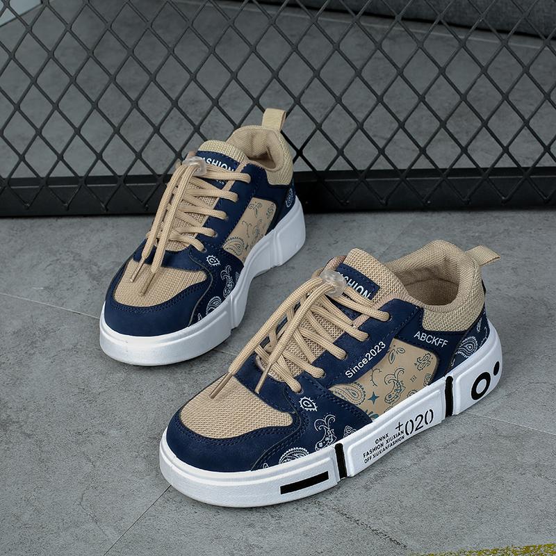 Children's Skateboard Shoes Spring and Autumn New Thick Soles All the Fashion Shoes Breathable Cushioned Non-slip Casual Shoes