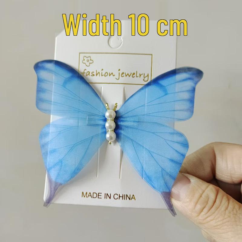 Vintage Pearl Butterfly Hairpin for Retro Forest Photoshoots - Feminine Hair Accessories