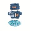 Doll Clothing Set, Top + Pants/Skirt + Hat Three-Piece Set Birthday Gift Plush Clothes Accessories Suitable for 6.7-Inch Dolls Only Include Clothes