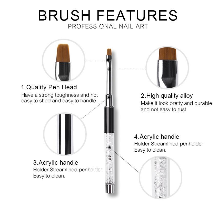 kads Nagelpinselstifte, UV-Gel-Nagellack, Malerei, Zeichenpinsel, Gel-Nagellack, Erweiterungs-Builder-Werkzeuge