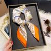 New Luxury Silk Shawl Square Scarf for Women Satin Hijab Fashion Wraps Neckerchief Female Hair Bands Ribbon Headband Bandana