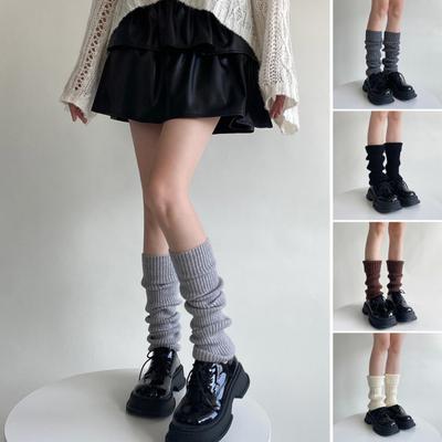 1 paar Winter Beinlinge Warme Japanischen Stil JK Bein Ärmeln Streifen Dehnbar