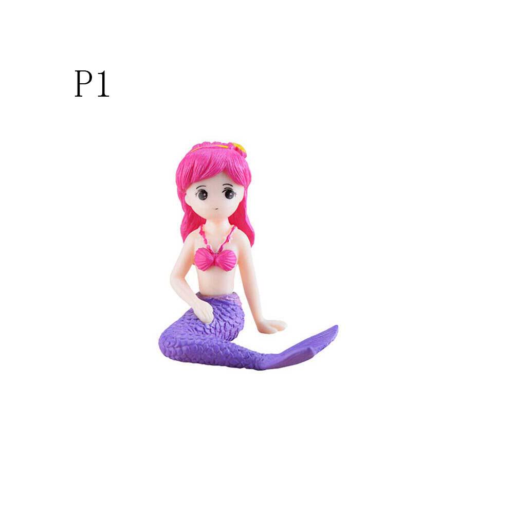 

Craft PVC Aquarium Decoration Home Decor DIY Miniatures Fish Tank Ornaments Aquarium Fish Mermaid pink-1