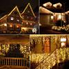 Christmas Decorations For Home Outdoor LED Curtain Icicle String Light Street Garland On The House Winter 220V Droop 0.3-0.4m