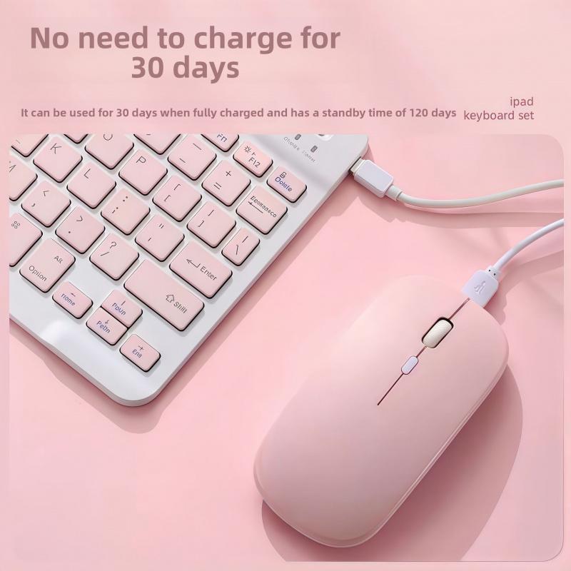 Bluetooth Wireless Keyboard Mouse Set Compatible with iPad Phone Tablet Learning Machine Universal Magic Rechargeable Version