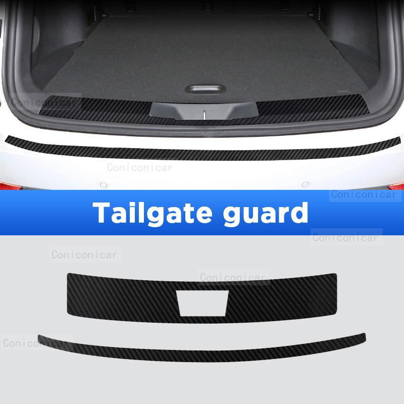 For Changan UNI-K 2024 2025 Auto Tailgate Guard Door Sill Pedal Carbon Fibre Texture Accessories Leather PU Car Sticker Trim