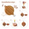 Revolving Music Box For Newborns Baby Crib Imitation Wood Color Hanging Rattle Baby Soothing Musical Toys 0-12 Months Baby Gift
