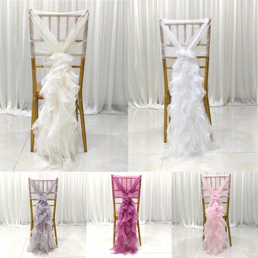 Chair cover, chair cover, chair sashes, chair bows with frills