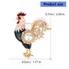 Cultural Zodiacs Rooster Pin Animal Alloy Craftsmanship Brooch Lightweight Accessory For Work Or Celebrations