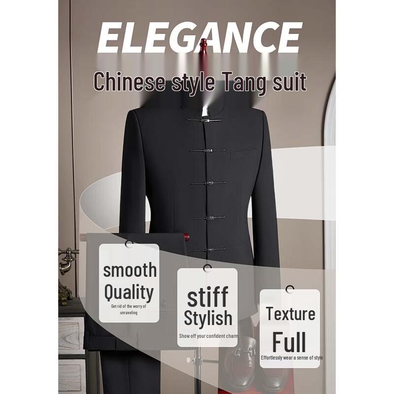 Hengyuanxiang New Chinese Style Stand Collar Suit