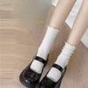 Ruffle Socks for Women 5pair /Lot Mid Crew Middles Tube Ankle High Breathable Black White Female Spring Autumn Sock