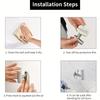 No-Drill Fashion Wall Hook Set Of 4, Simple Style, Suitable For Kitchen, Bathroom And Clothing Storage Easy-To-Install Wall Hooks Bathroom