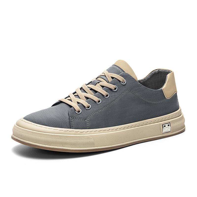 

Новая мужская обувь Летняя обувь из ледяного шелка Дышащая обувь Повседневные удобные черные кроссовки Мужская обувь для ходьбы на плоской подошве на шнуровке Мужская вулканизированная обувь 44 темно серый