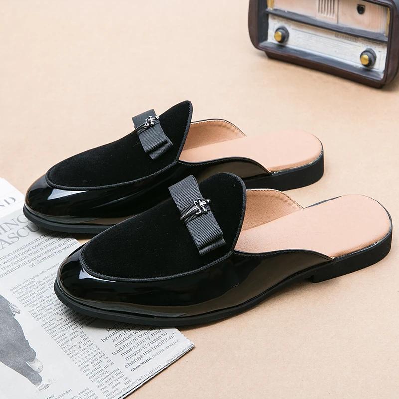 Fashion Summer Fashion Mules Casual Half Slippers Genuine Leather Men’s Half Shoes for Men Shoes Designer Shoes Fashion Loafers Luxury