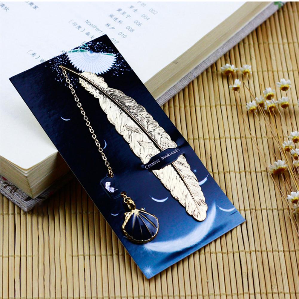 Cute Cartoon Bookmark Design of Metal Feather Bookmarks Promotional Gift