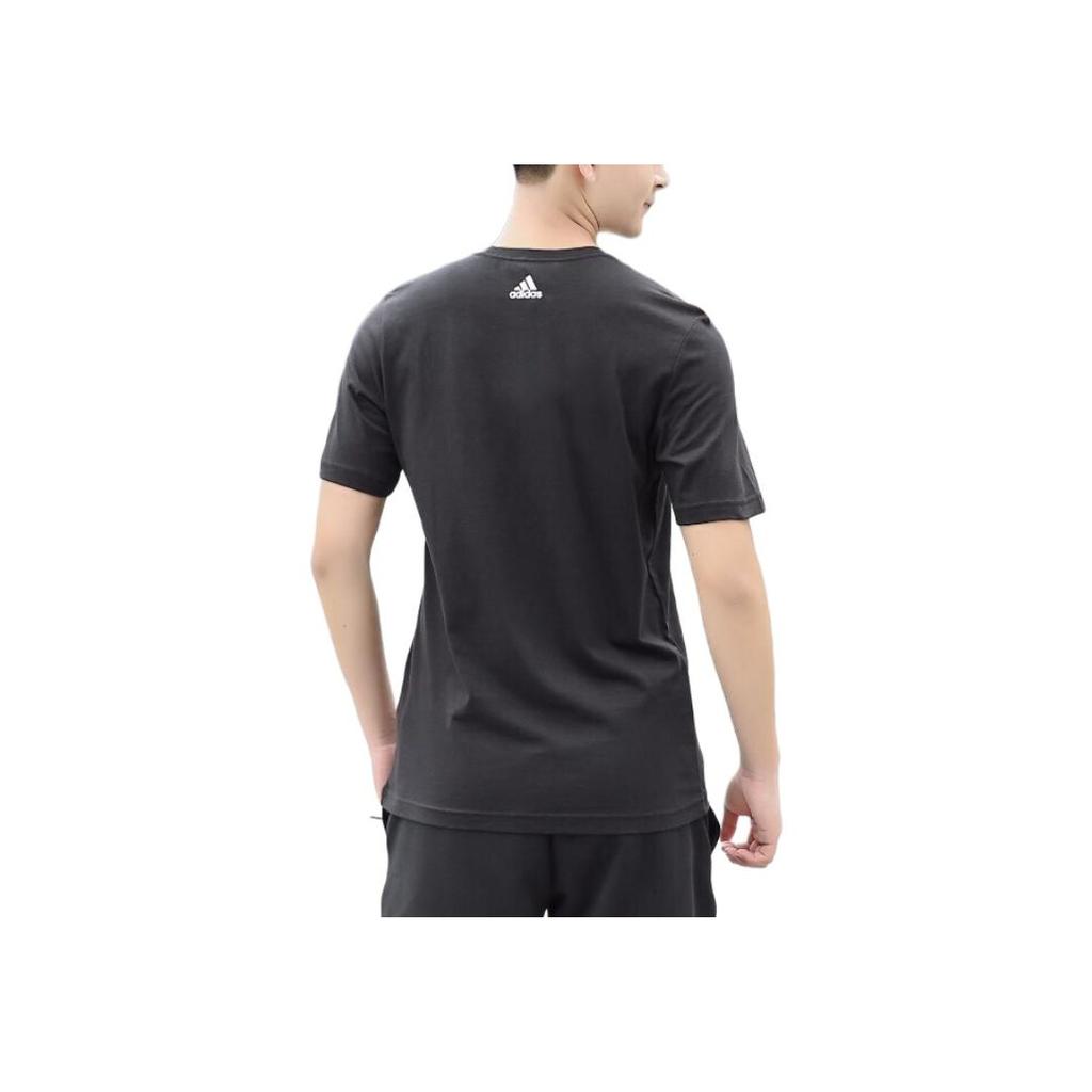 Adidas Casual Crew Neck Short Sleeve T-Shirt Men Tops Black DV3078