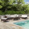 Day and Night - Day and Night Garden Furniture Set 9 Pieces and Brown Synthetic Rattan Cushions
