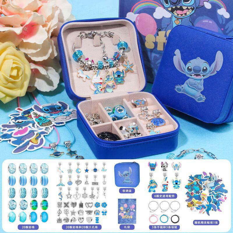 Kids Cartoon Bracelet Making Kit DIY Bead Set With Sanrio Characters Childrens Craft Activity Gift