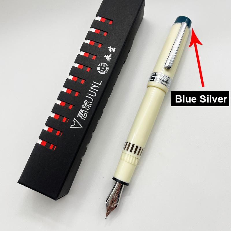 Limited White! WingSung 630 Large Resin Piston Fountain Pen N0.8 Iraurita EF/F/M Nib Gold Clip Business Student Writing Gift Pen