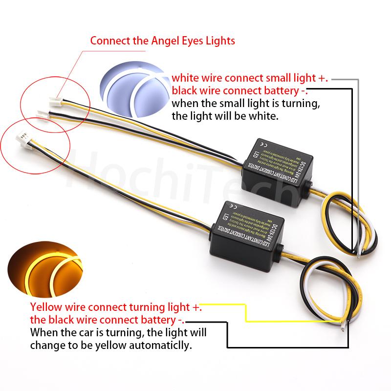 SMD Cotton Light Switchback LED Angel Eye Ring Kit For BMW E60 E61 LCI 528i 530i 535i 550i M5 2007-2010 halogen Headlight