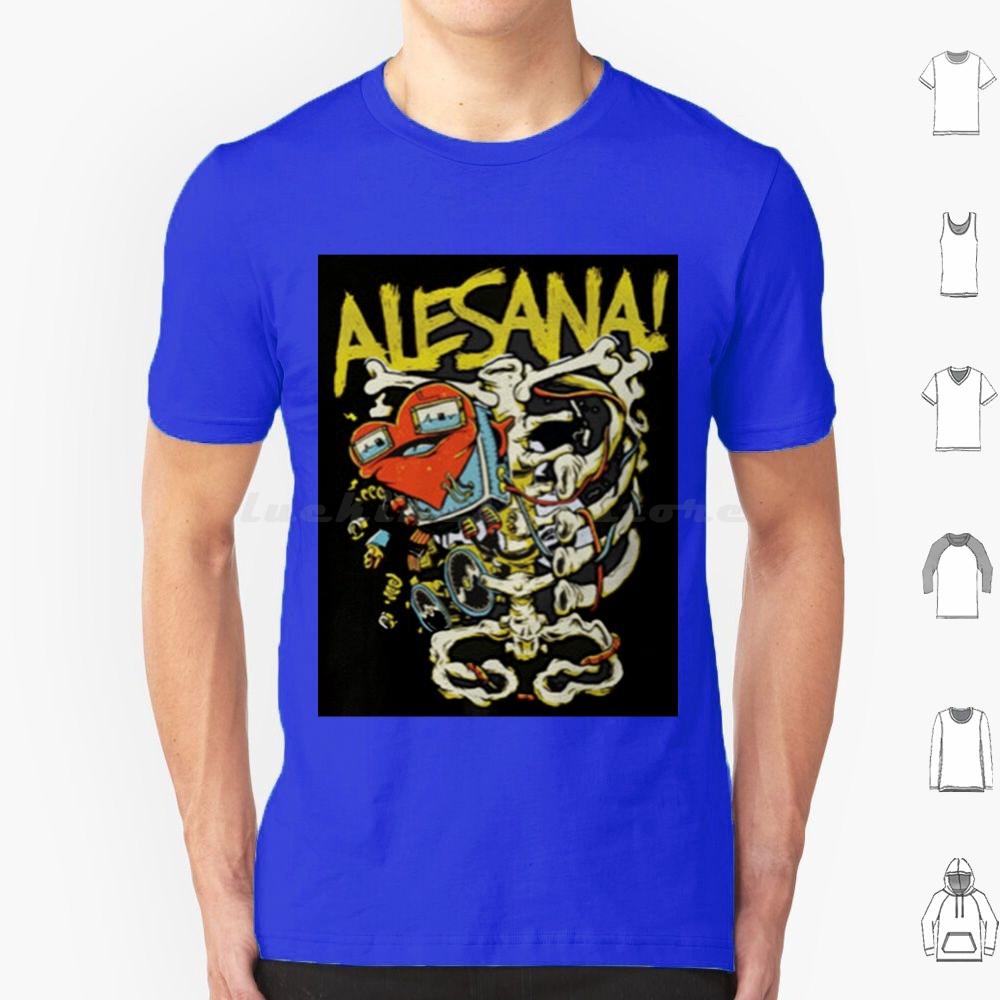 Alesana 12 T-Shirt Große Größe 100% Baumwolle Alesana Skelett Herz Szene Emo Scenemo Punk Band Post-Hardcore Hardcore Goth Gothic