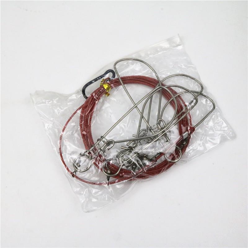 14cm Metal Fish Lock with Float Stick, 5 Clasps, Nylon Rope, Fishing Lure/Live Fish Clip