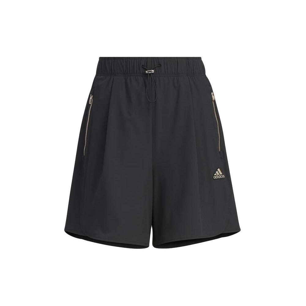 (WMNS) adidas Modern Tech Shorts Asia Sizing Black Yellow Women s JI9801 S