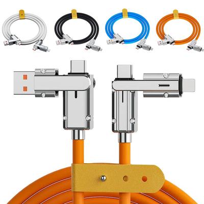 4'ü 1 arada 100W Hızlı Şarj Kablosu USB Tip C 480Mbps Sıvı iPhone Veri Aktarımı K6O9