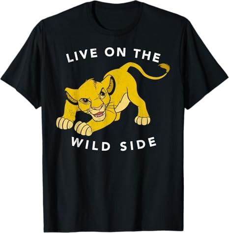 Lion King Simba Live On The Wild Side Black TShirt S