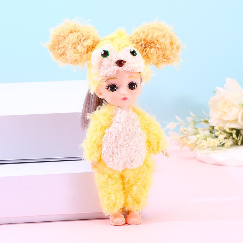 Color Light Doll Xiao Mengmeng Traje de Princesa Vestido de Niña Vestir 13 Articulaciones Muñeca de 6 Pulgadas Juguete Casa de Juego