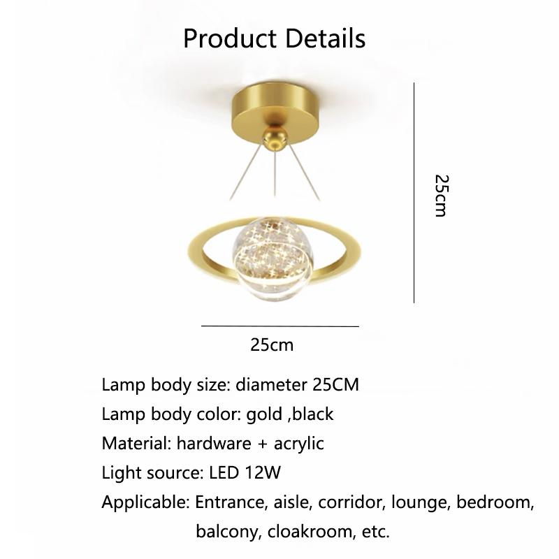 Nordic LED Lampy sufitowe do korytarzy Nowoczesne oświetlenie domu Montowane na powierzchni do sypialni, salonu, korytarza Lampy balkonowe Luster