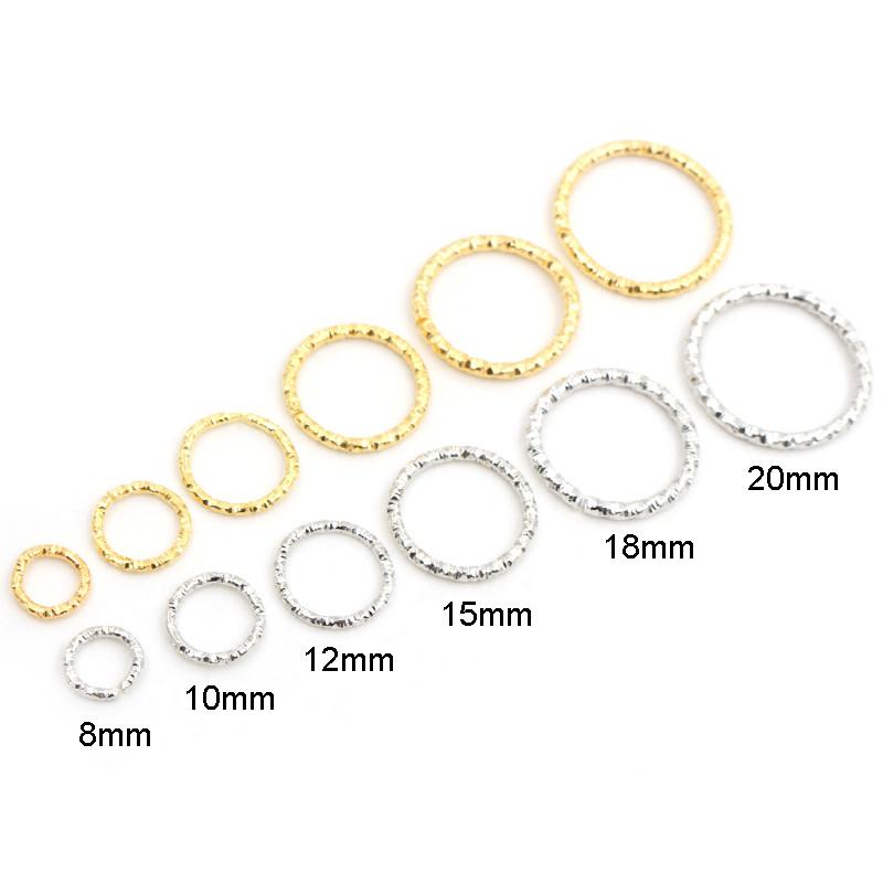 50-100 Stück/Los 8 10 15 18 20mm 5 Farben Biegeringe Runde Gedrehte Sprengringe Verbindungsstücke Für DIY Schmuckzubehör Herstellungsmaterialien