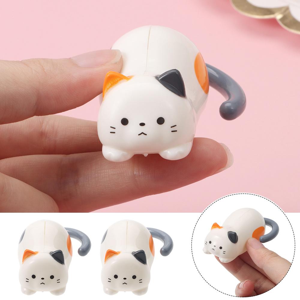 Stress Relief Clockwork Kitten Movable Toy Fidget Windup Kitten Stress Relief Toy  Home