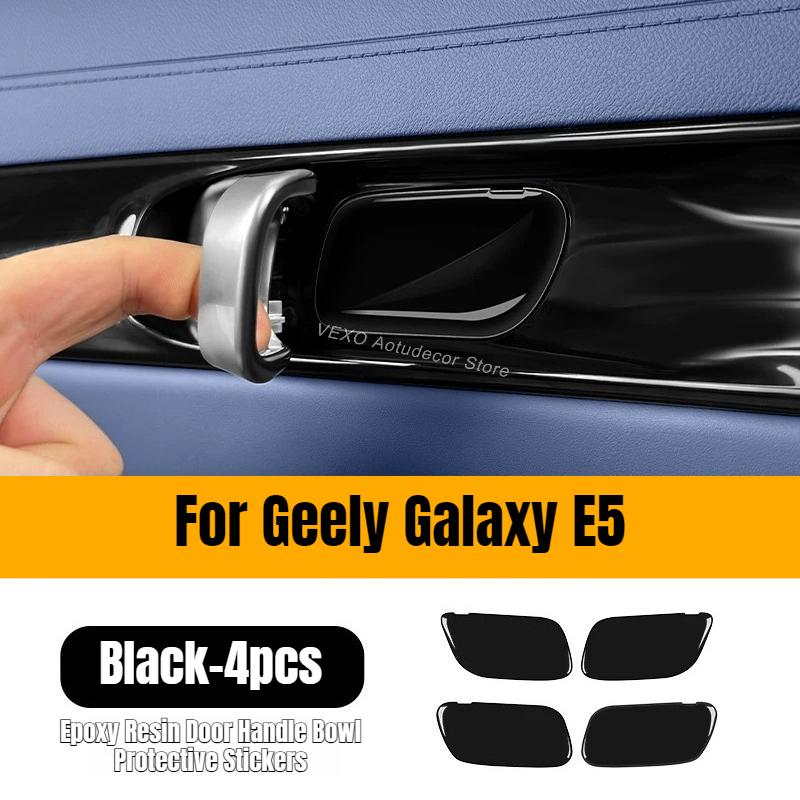 For Geely Galaxy EX5 E5 2025 2026 Car Door Handle Bowl Protective Sticker Epoxy Resin Anti-Scratch Cover Trim Interior Accessory