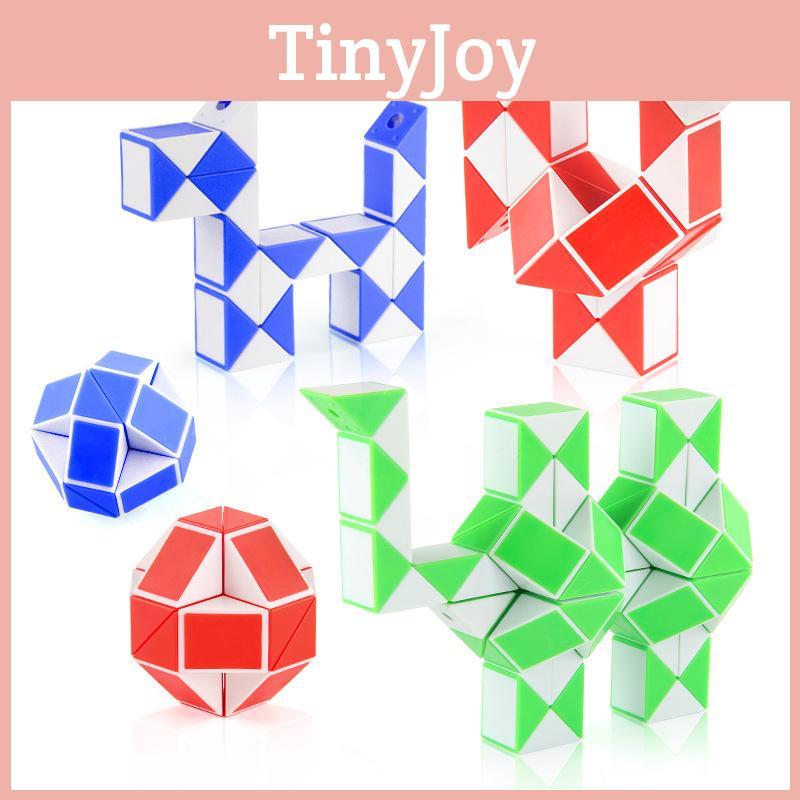 Colorful 24 Segment Magic Snake Puzzle Toy Flexible Educational Fidget Toy For Kids