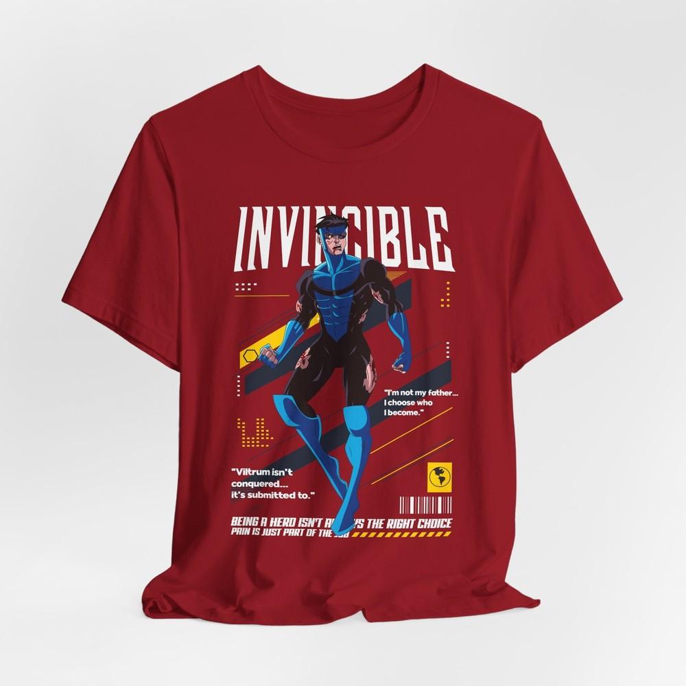 Invincible graphic unisex tshirt illustration style bold action artwork tee XL