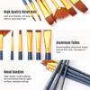 7pcsCelsiusset Art Paint Brushes Set Round & Flat & Filbert & Fan Tips Professional Drawing Paintbrushes Nylon Hair Wooden Handle for Watercolor Acryl