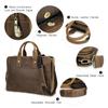 CONTACT'S Genuine Leather Business Bags for Men High Quality Briefcase Sling Shoulder Messenger Bags Tote 14 Inch Laptop Bags