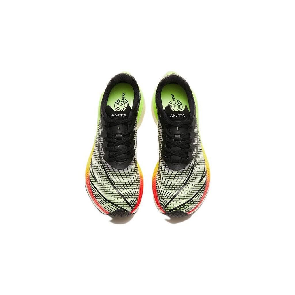 Anta Hailang PB Professional Racing Shock Absorption Non-Slip Wear-Resistant Low-Top Kids Running Shoes Kids Running Shoes Black Green 312255598-3