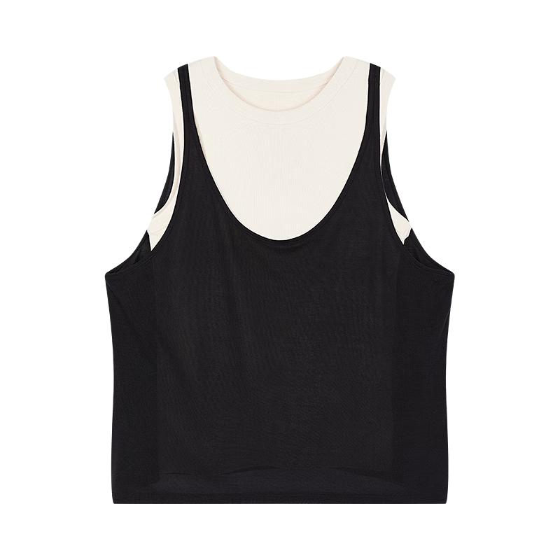 LESS 2026 Summer Slim Fit Round Neck Vest L