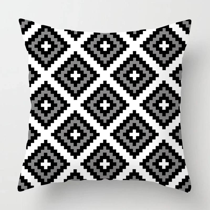 Nordic Black Sweet Home Pillowcase Home Decoration Living Room Sofa Decoration Pillowcase 40*40 Car Cushion Cover 50x50 60*60