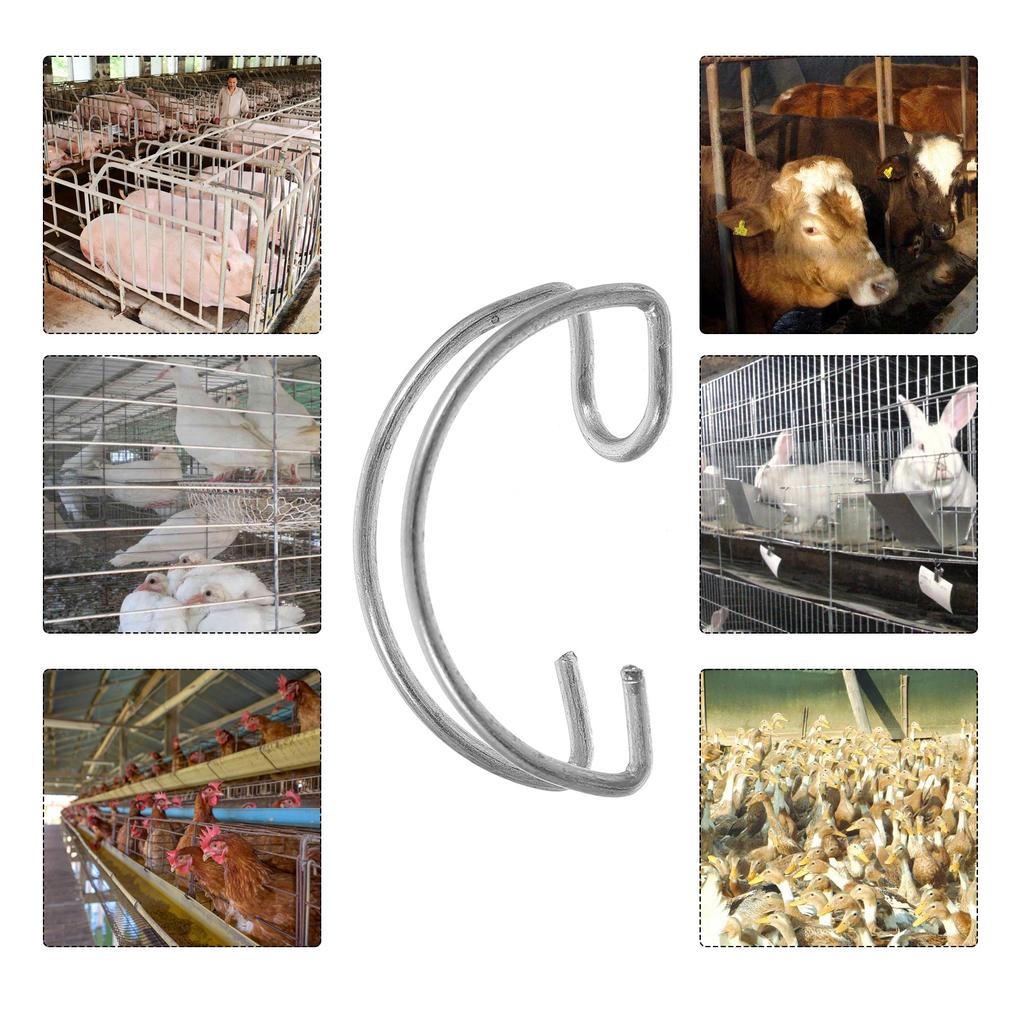 40pcs Chicken Cage Door Hooks Detachable Breeding Supplies Bird Cages Wire Hooks Stylish Creative Home Storage Tools