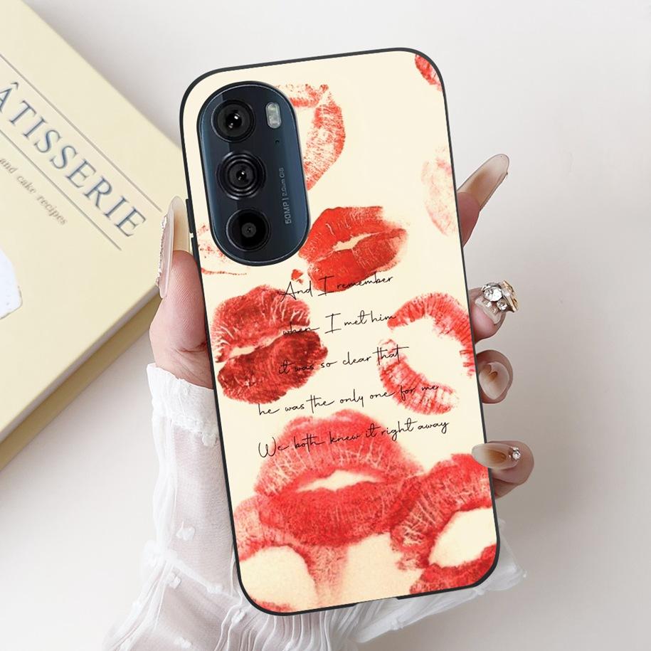 For Motorola Edge 30 Pro Case XT2201-1 Cover Lovely Panda Bowknot Silicone Shockproof Cover For Moto Edge Plus 2022 Edge30 Funda