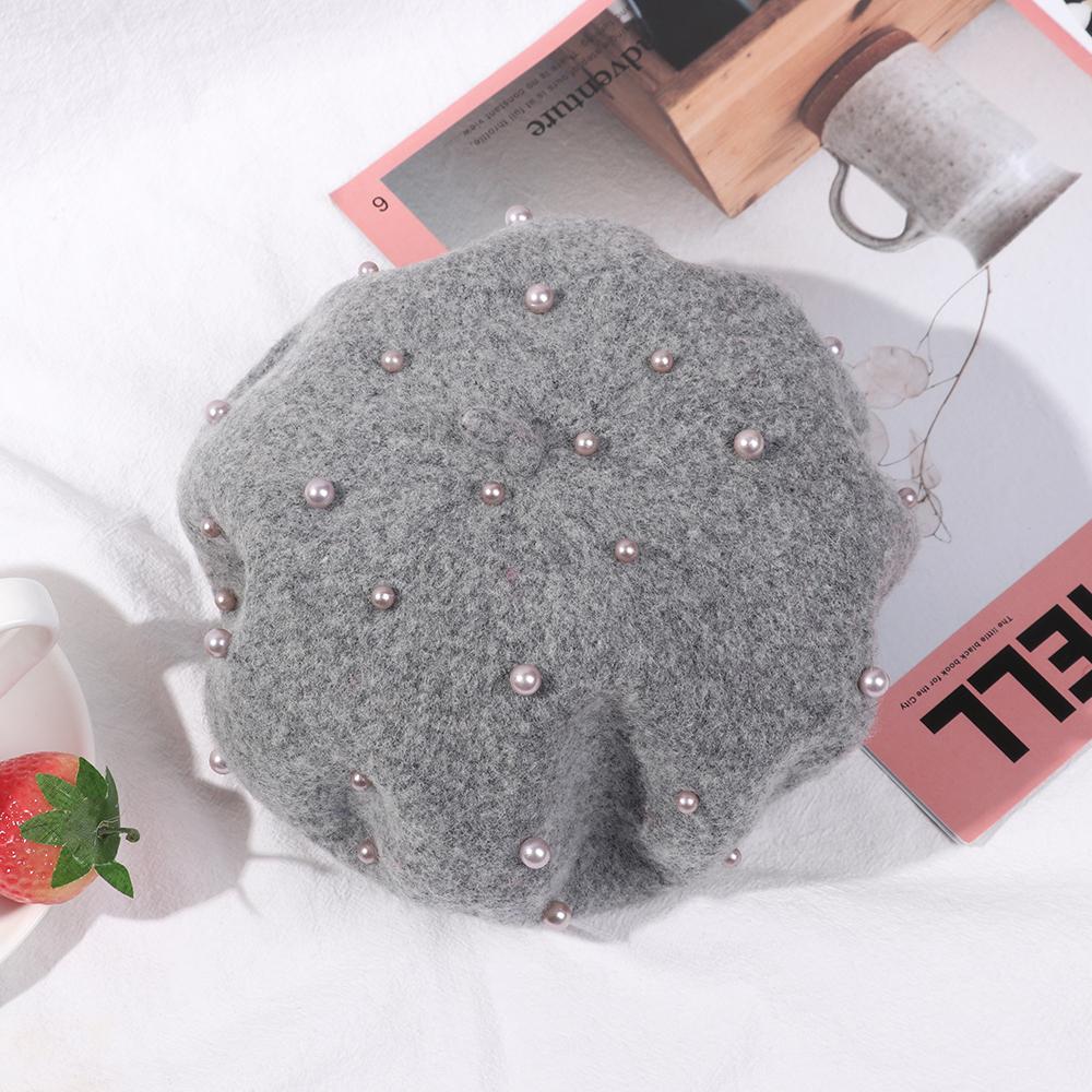 Barnetilbehør Varm Perlebesatt Hodeplagg Barnehatter Jentehatter Beretthatt