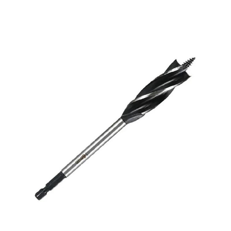 Long Lasting Alloy Steel Four Flute Four Edge Hole Saw Hex Shank Drill Bit Versatile Drilling Wood Plastic Applications