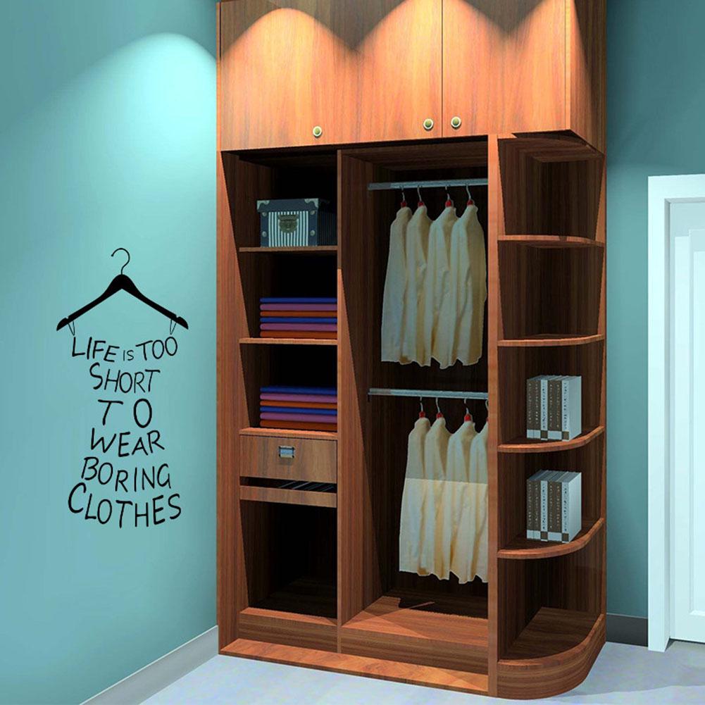 Life Is Too Short Fitting Room Wall Decal PVC Sticker Letter Words Decoration