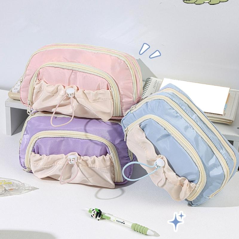 High Capacity Pencil Case Multi Compartments Pen Pouches Pen Organizers Pen Storage Bag Travel Makeup Pouches for Women