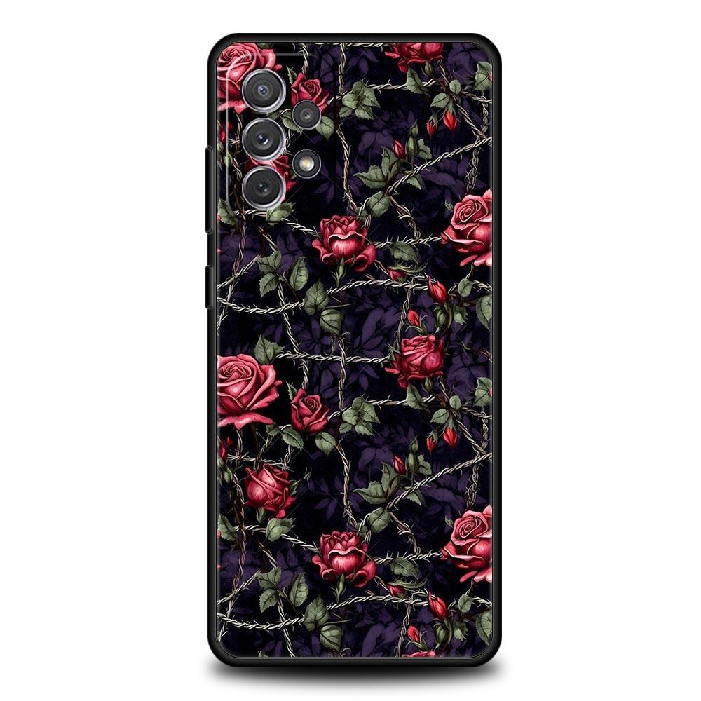 

Чехол для телефона с цветочным узором, масляная живопись, для Samsung Galaxy A55 A35 A15 A14 A13 A25 A54 A51 A71 A72 A73 A32 A41, мягкий ТПУ samsung a32 4g