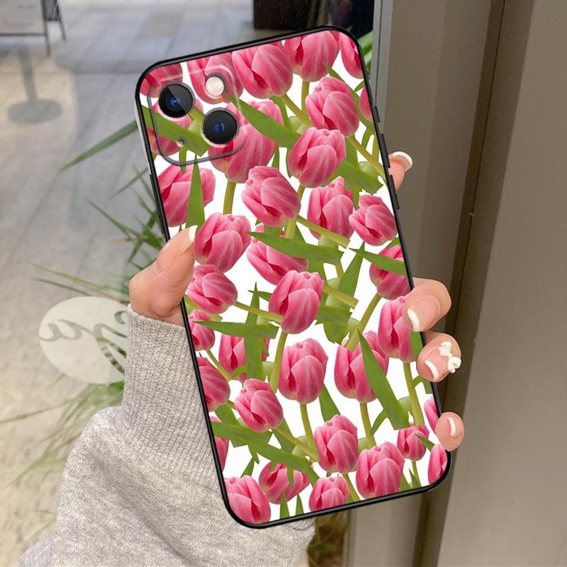 Tulips Flower Spring Case For iPhone 16 Pro Max 15 14 12 11 13 17 Pro Max Plus 12 13 Mini 16e 17 Air Back Cover